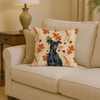 Black Italian Greyhound Heirloom Fall Throw Pillow 14" x 14" product image at NuMercy 2