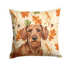Wirehaired Red Dachshund Heirloom Fall Throw Pillow 14" x 14" product image at NuMercy
