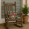 Chocolate Chihuahua Christmas Poinsettias Throw Pillow 14" x 14" product image at NuMercy 4