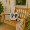 Tricolor Papillon Coastal Sea Glass Throw Pillow 14" x 14" product image at NuMercy 3
