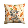 Grizzle and Tan Border Terrier Heirloom Fall Throw Pillow 14" x 14" product image at NuMercy