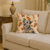 Grizzle and Tan Border Terrier Heirloom Fall Throw Pillow 14" x 14" product image at NuMercy 2