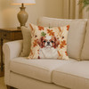 Red and White Japanese Chin Heirloom Fall Throw Pillow 14" x 14" product image at NuMercy 2