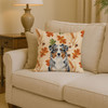 Blue Merle Australian Shepherd Heirloom Fall Throw Pillow 14" x 14" product image at NuMercy 2