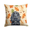 Black English Cocker Spaniel Heirloom Fall Throw Pillow 14" x 14" product image at NuMercy