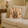 Liver English Cocker Spaniel Heirloom Fall Throw Pillow 14" x 14" product image at NuMercy 2