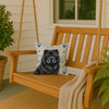 Black Chow Chow Coastal Sea Glass Throw Pillow 14" x 14" product image at NuMercy 3