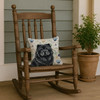 Black Chow Chow Coastal Sea Glass Throw Pillow 14" x 14" product image at NuMercy 4
