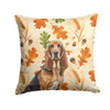 Liver and Tan Bloodhound Heirloom Fall Throw Pillow 14" x 14" product image at NuMercy