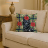 Schipperke Christmas Poinsettias Throw Pillow 14" x 14" product image at NuMercy 2