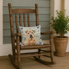 Red Shar Pei Coastal Sea Glass Throw Pillow 14" x 14" product image at NuMercy 4