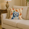 Blue and White Old English Sheepdog Heirloom Fall Throw Pillow 14" x 14" product image at NuMercy 2