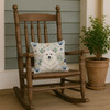 White Samoyed Coastal Sea Glass Throw Pillow 14" x 14" product image at NuMercy 4