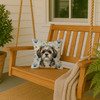Brindle Shih Tzu Coastal Sea Glass Throw Pillow 14" x 14" product image at NuMercy 3
