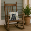 Black Tibetan Mastiff Coastal Sea Glass Throw Pillow 14" x 14" product image at NuMercy 4