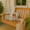 Orange Nova Scotia Duck Tolling Retriever Coastal Sea Glass Throw Pillow 14" x 14" product image at NuMercy 3