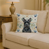 Scottish Terrier Coastal Sea Glass Throw Pillow 14" x 14" product image at NuMercy 2
