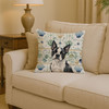Boston Terrier Coastal Sea Glass Throw Pillow 14" x 14" product image at NuMercy 2