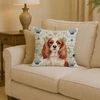 Blenheim English Toy Spaniel Coastal Sea Glass Throw Pillow 14" x 14" product image at NuMercy 2