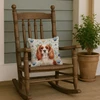 Blenheim English Toy Spaniel Coastal Sea Glass Throw Pillow 14" x 14" product image at NuMercy 4