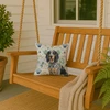 Bluetick Coonhound Coastal Sea Glass Throw Pillow 14" x 14" product image at NuMercy 3