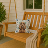 Liver English Cocker Spaniel Coastal Sea Glass Throw Pillow 14" x 14" product image at NuMercy 3