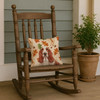Red and White Basset Hound Heirloom Fall Throw Pillow 14" x 14" product image at NuMercy 4