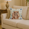 Ruby Cavalier Spaniel Coastal Sea Glass Throw Pillow 14" x 14" product image at NuMercy 2