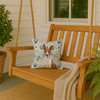 Red and White Basenji Coastal Sea Glass Throw Pillow 14" x 14" product image at NuMercy 3