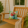 Ohio Scarlet Carnations in Watercolor Throw Pillow 14" x 14" DAC1699 product image at NuMercy 3