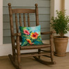 Hawaii Hawaiian Hibiscus in Watercolor Throw Pillow 14" x 14" DAC1641 product image at NuMercy 4