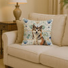 Sesame Akita Coastal Sea Glass Throw Pillow 14" x 14" product image at NuMercy 2