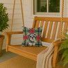 Miniature Schnauzer Christmas Poinsettias Throw Pillow 14" x 14" product image at NuMercy 3