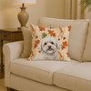 Coton de Tulear Heirloom Fall Throw Pillow 14" x 14" product image at NuMercy 2