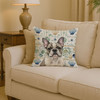 Pied French Bulldog Coastal Sea Glass Throw Pillow 14" x 14" product image at NuMercy 2