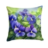 Rhode Island Violets in Watercolor Throw Pillow 14" x 14" product image at NuMercy