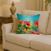 Hawaii Hawaiian Hibiscus in Watercolor Throw Pillow 14" x 14" DAC1642 product image at NuMercy 2