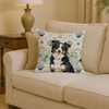 Black Tri American Shepherd Coastal Sea Glass Throw Pillow 14" x 14" product image at NuMercy 2