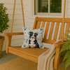 Black Tri American Shepherd Coastal Sea Glass Throw Pillow 14" x 14" product image at NuMercy 3