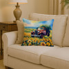Kansas Sunflowers in Watercolor Throw Pillow 14" x 14" DAC1654 product image at NuMercy 2