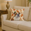 Brindle and White English Bulldog Heirloom Fall Throw Pillow 14" x 14" product image at NuMercy 2