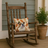Brindle and White English Bulldog Heirloom Fall Throw Pillow 14" x 14" product image at NuMercy 4