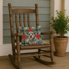 Blue and Tan Border Terrier Christmas Poinsettias Throw Pillow 14" x 14" product image at NuMercy 4