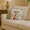 Red Whippet Coastal Sea Glass Throw Pillow 14" x 14" product image at NuMercy 2