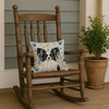Black and White Papillon Coastal Sea Glass Throw Pillow 14" x 14" product image at NuMercy 4