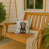 Black and Tan Otterhound Coastal Sea Glass Throw Pillow 14" x 14" product image at NuMercy 3