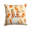Red and White Border Collie Heirloom Fall Throw Pillow 14" x 14" product image at NuMercy