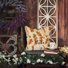 Red and White Border Collie Heirloom Fall Throw Pillow 14" x 14" product image at NuMercy 7