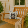 Black Cairn Terrier Coastal Sea Glass Throw Pillow 14" x 14" product image at NuMercy 3