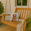 Reddish Brown Great Pyrenees Coastal Sea Glass Throw Pillow 14" x 14" product image at NuMercy 3